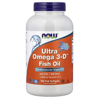 NOW Foods, Ultra Omega 3-D™ 魚油,180 粒魚軟膠囊