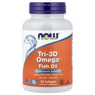 NOW Foods, Tri-3D Omega™ 魚油,90 粒軟膠囊