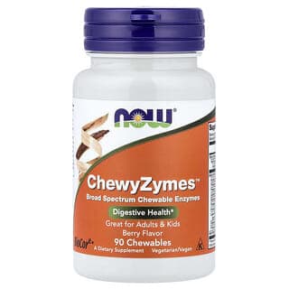 NOW Foods, ChewyZymes™ 咀嚼片,漿果味,90 片