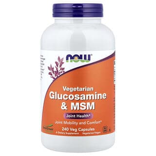 NOW Foods, 素食氨基葡萄糖 MSM,240 粒素食膠囊