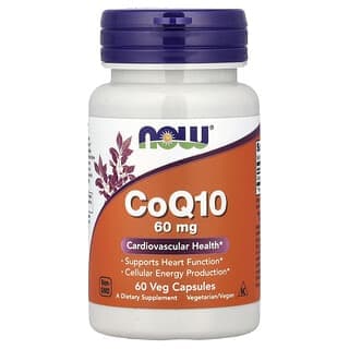 NOW Foods, 輔酶 Q10,60 毫克,60 粒素食膠囊