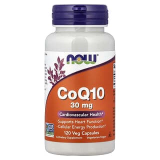 NOW Foods, 輔酶 Q10,30 毫克,120 粒素食膠囊