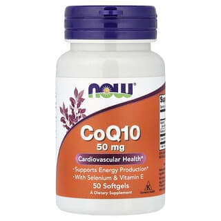 NOW Foods, 輔酶 Q10、硒與維生素 E,50 粒軟膠囊