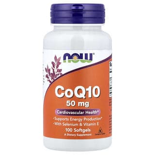 NOW Foods, 輔酶 Q10,含硒和維生素 E,100 粒軟膠囊