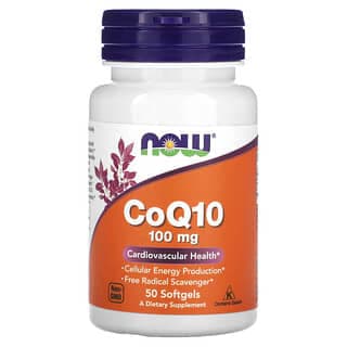 NOW Foods, 輔酶 Q10,100 毫克,50 粒軟膠囊