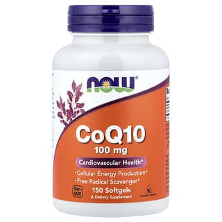 NOW Foods, 輔酶 Q10,100 毫克,150 粒軟膠囊
