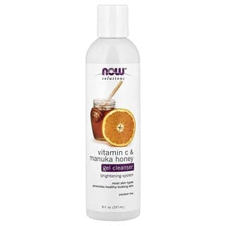 NOW Foods, Solutions,洗面乳, 維生素 C 及麥盧卡蜂蜜,8 液體盎司 (237 毫升)