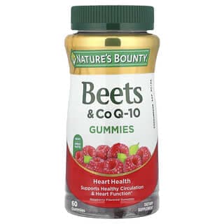 Nature's Bounty, 甜菜和輔酶 Q10 軟糖,樹莓味,60 粒軟糖