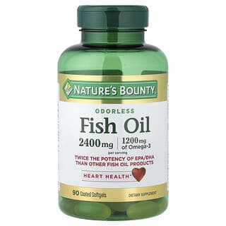 Nature's Bounty, 魚油、無味、90 粒包衣軟膠囊(每粒 1200 毫克)