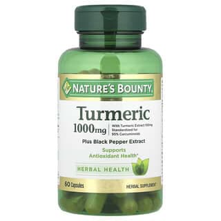 Nature's Bounty, 姜黃加黑胡椒提取物,1000 毫克,60 粒素食膠囊