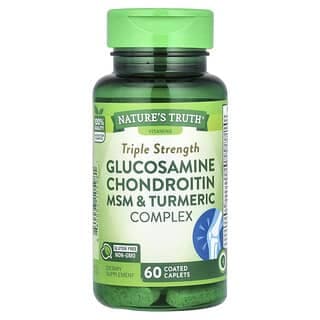 Nature's Truth, 三倍功效殼糖胺軟骨素 MSM 和薑黃複合物,60 片包衣囊片