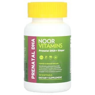 Noor Vitamins, 產前 DHA + 姜,30 粒軟膠囊
