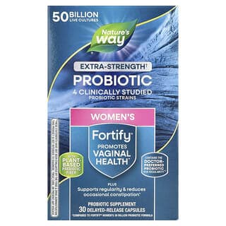 Nature's Way, Fortify® 女性益生菌 + 益生元,特強型,500 億 CFU,30 粒緩釋膠囊