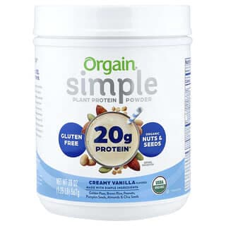 Orgain, Simple,有機植物蛋白質粉,香草味,1.25 磅(567 克)