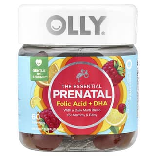OLLY, The Essential,產前,葉酸 + DHA,甜柑橘味,60 粒軟糖