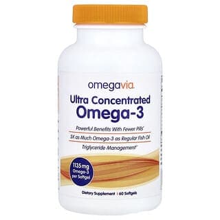 OmegaVia, 超濃縮 Omega-3,1,135 毫克,60 粒軟凝膠