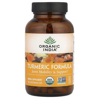 Organic India, 薑黃配方,關節活動度和支撐力,180 粒素膠囊