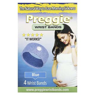 Preggie, 腕帶,藍色,4 條裝