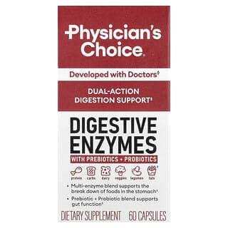 Physician's Choice, Digestive Enzymes With Prebiotic + Probiotics, 60 Capsules
