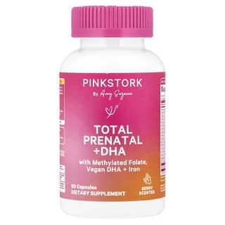 Pink Stork, 綜合產前 + DHA,漿果味,60 粒膠囊