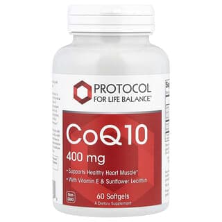 Protocol for Life Balance, 輔酶 Q10,400 毫克,60 粒軟凝膠