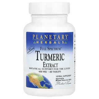 Planetary Herbals, 全譜薑黃提取物,450毫克,60片