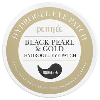 Petitfee, 黑珍珠和金色水凝膠眼罩,60 片,2.96 盎司(84 克)