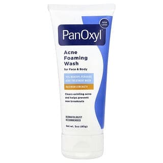 PanOxyl, 粉刺泡沫潔面乳,適用於面部和身體,特強型,3 盎司(85 克)