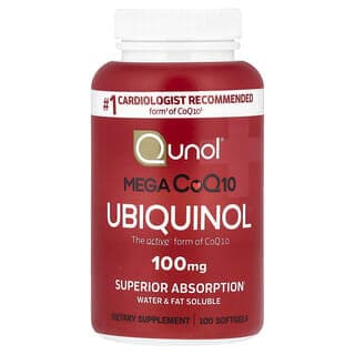 Qunol, Mega 輔酶 Q10,泛醇,100 毫克,100 粒軟膠囊