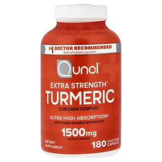 Qunol, 特強型薑黃,1500 毫克,180 粒素食膠囊(每粒膠囊 500 毫克)