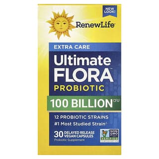 Renew Life, Ultimate Flora,優級護理益生菌,100 億活菌,30 粒素食膠囊。