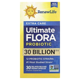 Renew Life, Extra Care Ultimate Flora™ 益生菌,300 億 CFU,30 粒緩釋全素膠囊