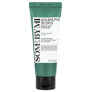 SOME BY MI, AHA、BHA、PHA 30 天奇蹟去痘潔面泡沫,3.38 液量盎司(100 毫升)