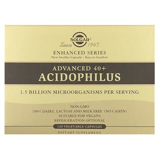Solgar, 高級 40+ Acidophilus,120 粒素食膠囊