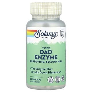 Solaray, 全素 DAO 酶,4.2 毫克,30 粒素食膠囊
