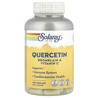 Solaray, 槲皮素、菠蘿蛋白酶和維生素 C,120 粒素食膠囊