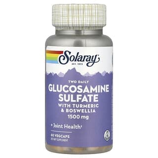 Solaray, 硫酸殼糖胺,含薑黃和乳香,1500 毫克,60 粒素食膠囊(每粒膠囊 750 毫克)