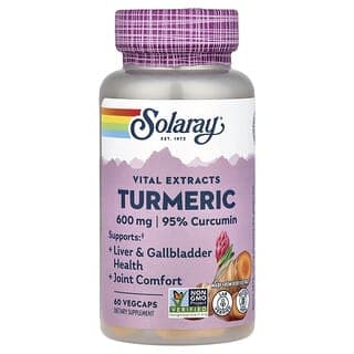 Solaray, 重要提取物,姜黃,600 毫克,60 粒素食膠囊
