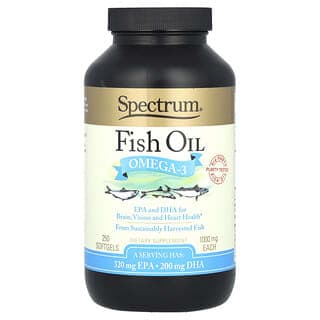 Spectrum Essentials, 魚油,Omega-3,1000 毫克,250 粒軟膠囊(每粒軟膠囊 500 毫克)