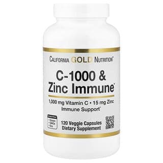 California Gold Nutrition, C-1000 和鋅機體抵抗,120 粒素食膠囊