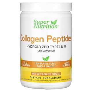 Super Nutrition, 膠原蛋白肽,原味,9.88 盎司(280 克)