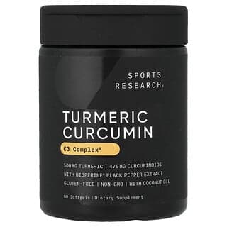 Sports Research, 薑黃素,500 毫克,60 粒軟凝膠
