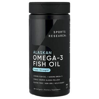 Sports Research, 阿拉斯加 Omega-3 魚油,三倍功效,180 粒軟膠囊