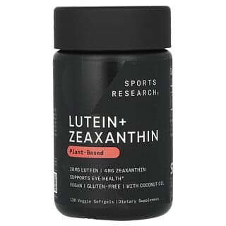 Sports Research, 葉黃素 + 玉米黃質,植物基,120 粒素食軟凝膠