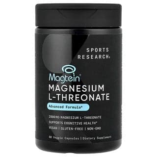 Sports Research, Magtein® L-蘇糖酸鎂,90 粒素食膠囊(每粒膠囊 666 毫克)