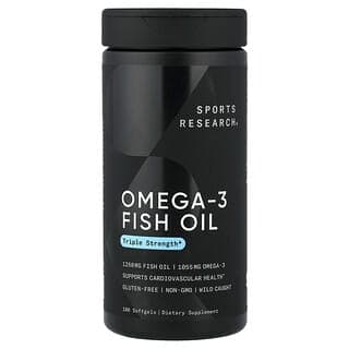 Sports Research, Omega-3 魚油,三倍功效,180 粒軟膠囊
