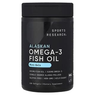 Sports Research, Omega-3 魚油,迷你凝膠,120 粒軟膠囊