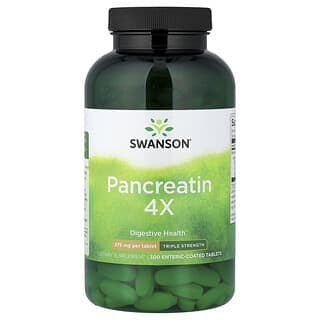 Swanson Vitamins, Pancreatin 4X,375 毫克,300 片腸溶片