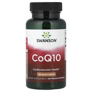 Swanson Vitamins, CoQ10,30 毫克,120 粒全素膠囊