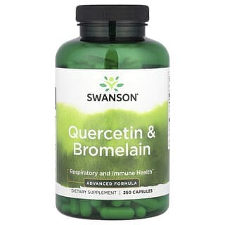 Swanson Vitamins, 槲皮素和菠蘿蛋白酶,呼吸系統健康,250 粒膠囊